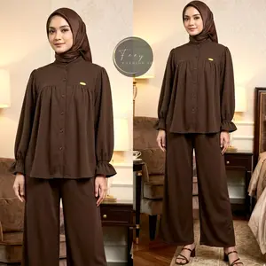 One Set Dira Rayon Twill Premium Oneset Rayon Busui Setelan Rayon Twill Kulot