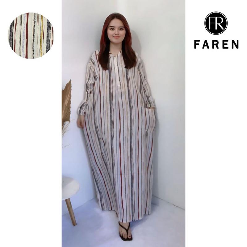 Daster Faren - Gamis Busui Panjang  Muslim Jumbo Dress Rayon Motif Kekinian Wanita 6