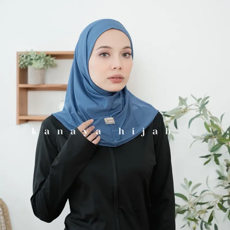 kanaya hijab instan bergo running non pet antem daily Sport Polos 0