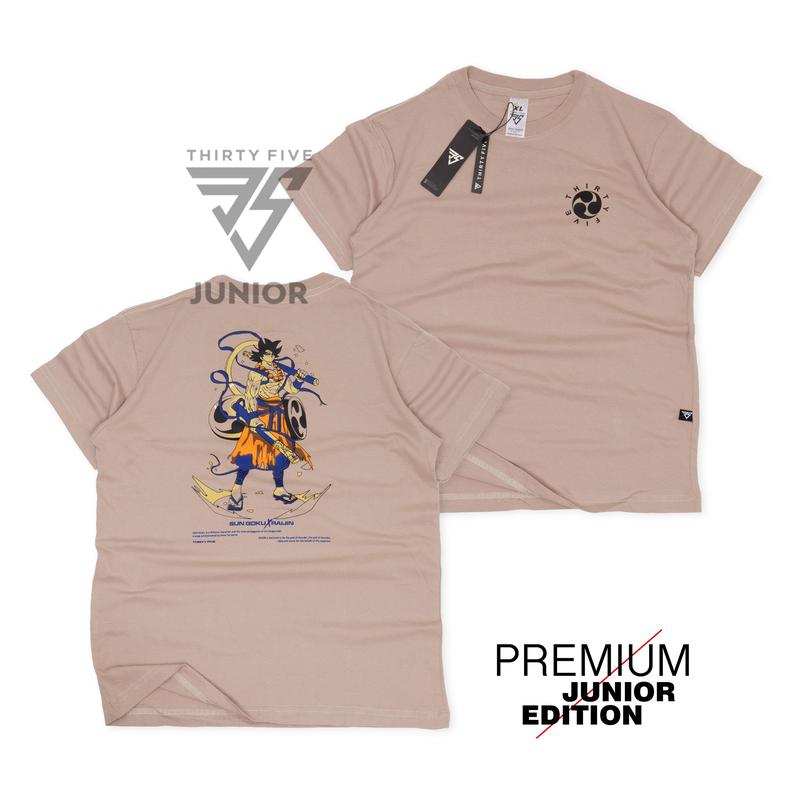 kaos distro anak laki-laki umur 9-16 tahun anime one piece warna cream bahan cotton combed 30s Fashion 5