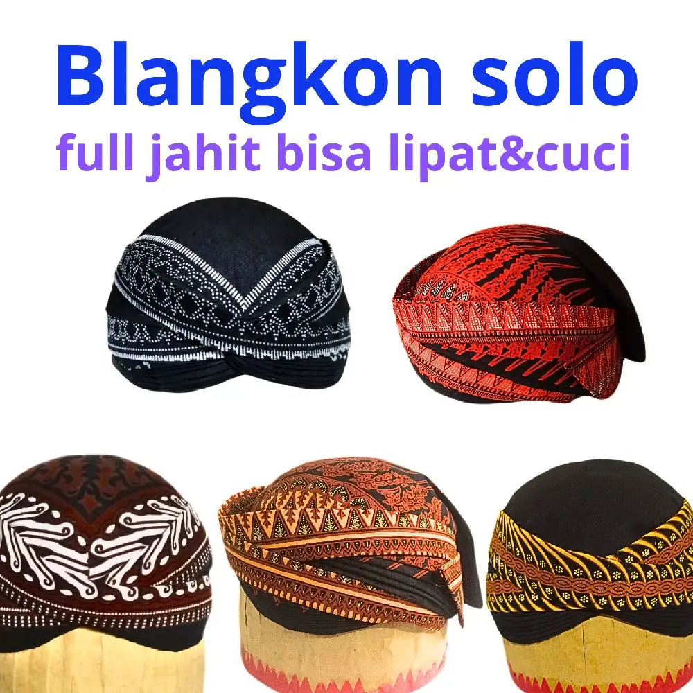Blangkon solo full jahit bisa lipat dan cuci