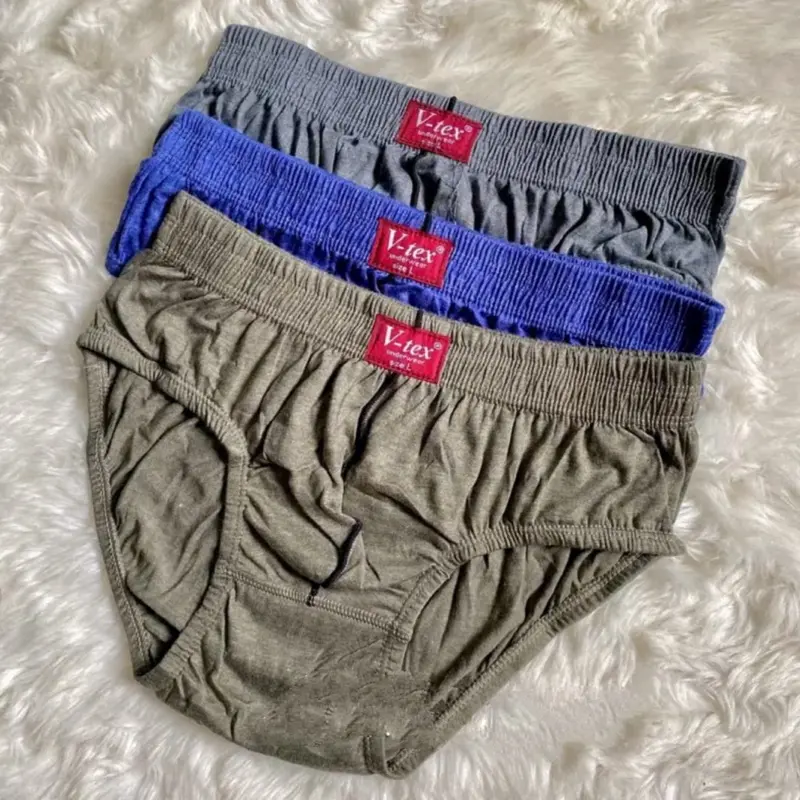 3 Pcs Celana Dalam Pria V-tex Katun Lembut Cowok