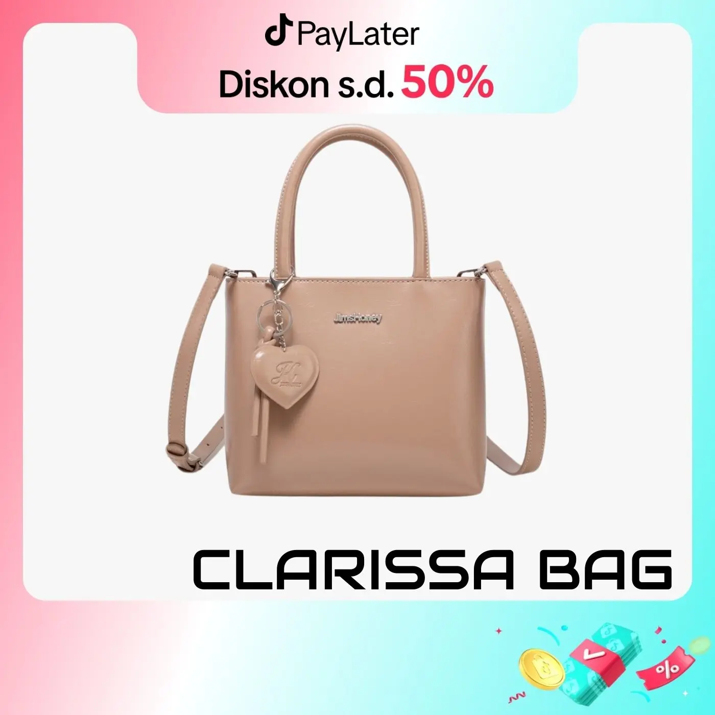 JIMS HONEY CLARISSA (JH-361) BAG Tas Selempang Wanita Slingbag Cewek Jimshoney Trendy Elegan Kulit tote  bag