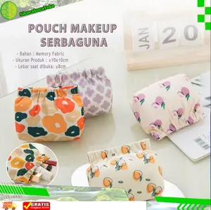 (skr) Pouch MakeUp Magnet Serbaguna / Mini Storage bag multifungsi / tas penyimpanan makeup motif