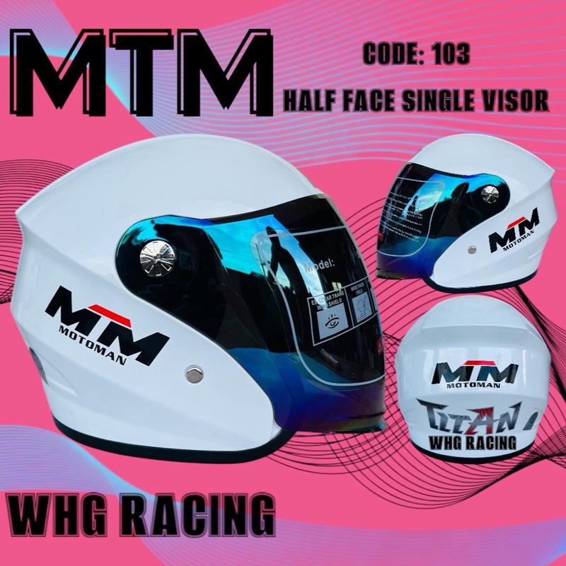 MOTOMAN 103 Half face single visor With BPS Sticker and With - TikTok ...