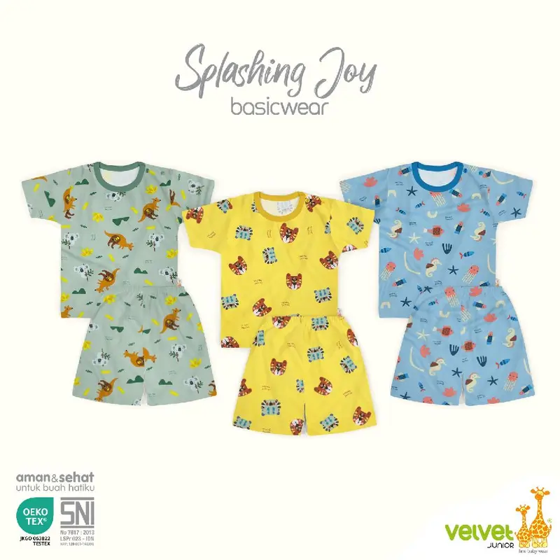 3 SETEL VELVET JUNIOR SETELAN PENDEK KANCING PUNDAK 5