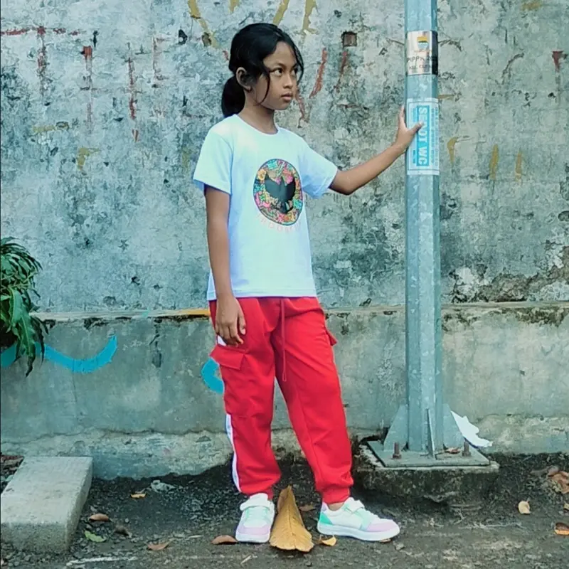 Pakaian anak setelan kaos tshirt celana joger anak cowok cewek laki-laki perempuan usia 3-13 tahun kemerdekaan merdeka agustusan Hut RI Baju 1