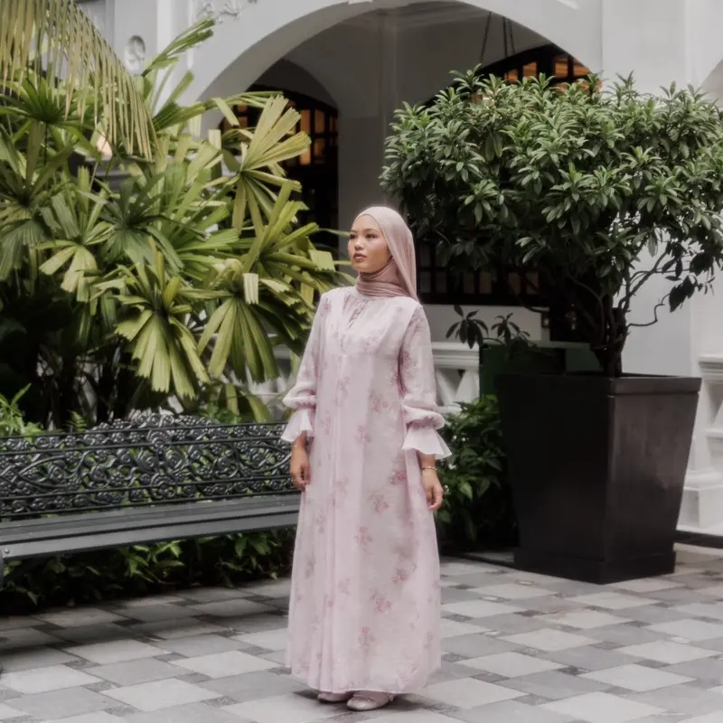 SNA Store Kuntum Dress - Blush