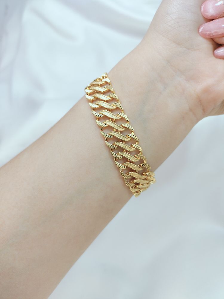 GELANG SISIK LEBAR PADAT FULL UKIR JEWELERY PERHIASAN WANITA-GUDANGPERHIASAN887 Bracelets Jewellery