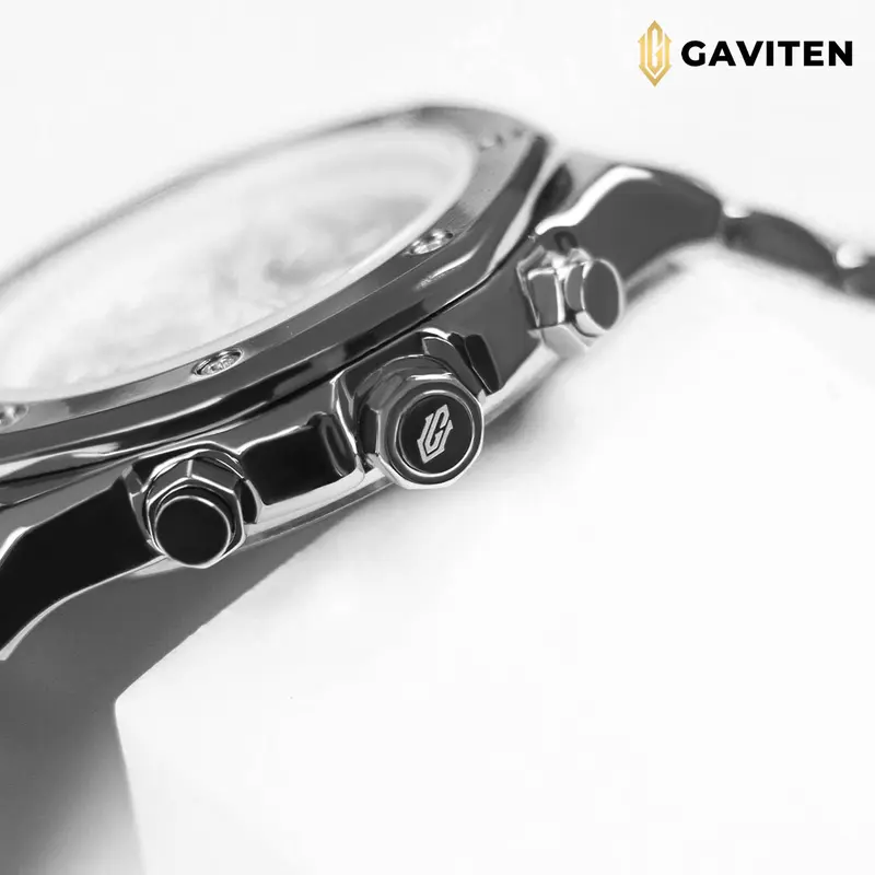 GAVITEN Jam Tangan Pria Gaviten GV 101 GV101 Original Garansi Resmi 1 Tahun - Stainless Steel 3