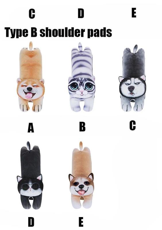 Product Introduction of Car Pillows Headrest Neck Cushion Auto Supplies Car Shoulder Pad Accessories Cervical Cushion Woman Travel 3D Animal Soft Pillow 4