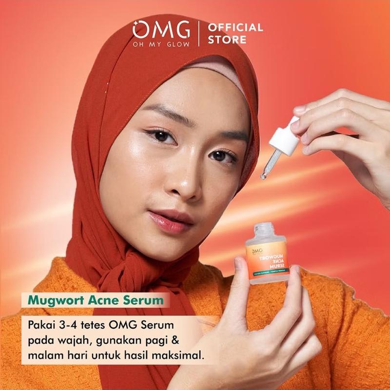 OMG OH MY GLOW Mugwort Acne Serum 20 ml - Serum Perawatan Kulit Berjerawat 4