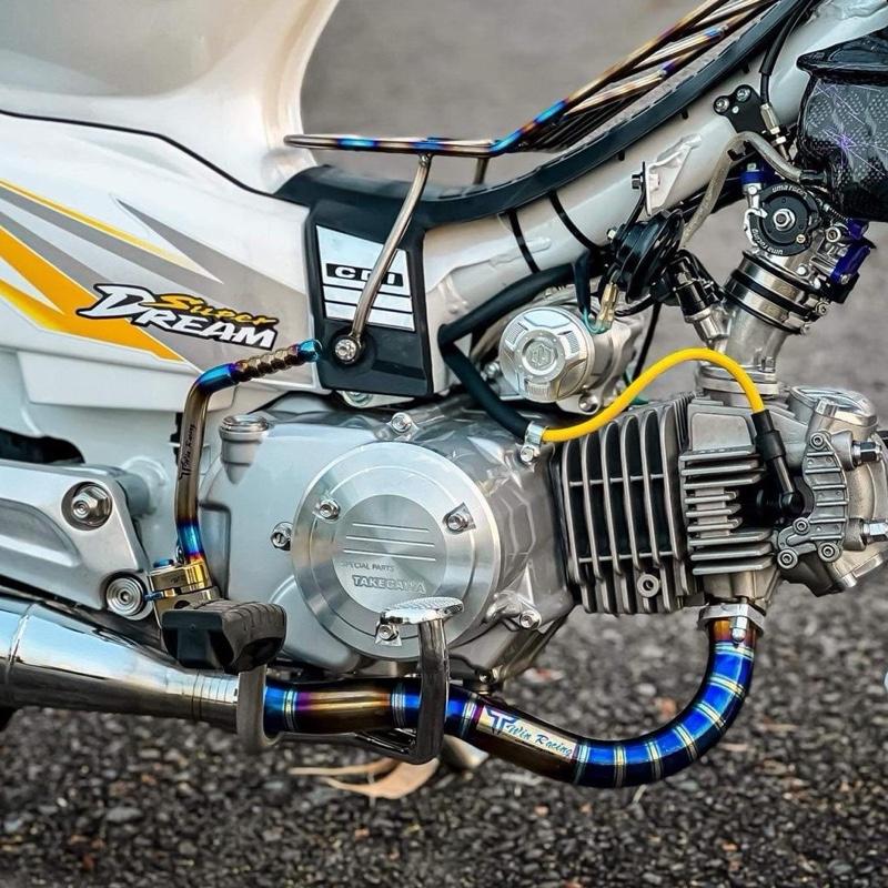  Cổ Pô Titanium Các Loại Xe   Xe Số Tai Pô Loại Thường   Size 27 Và 32 Kèm Khâu Chống Xì inox304 Phụ Kiện Phụ Tùng 