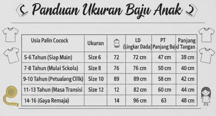 Baju Atasan Kemeja Anak Remaja 7-12 Perempuan 13-14 One Set Korean Style Umur 14-15 Tahun Fashion Terbaru Kekinian Desain Populer Tampil Modis