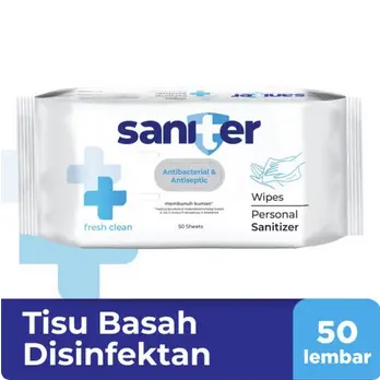Tisu Basah Antiseptik Saniter Wipes All Surface Multipurpose 50 pcs