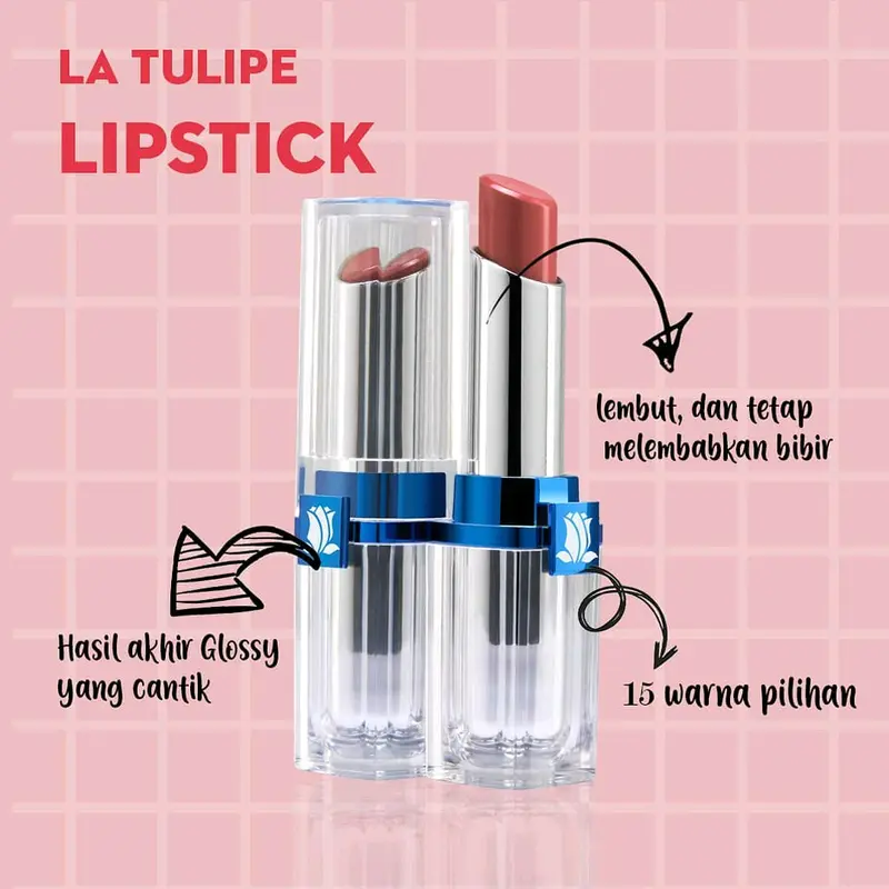 LATULIPE TRUE COLOR LIPSTICK  Gloss Satin Bibir 6