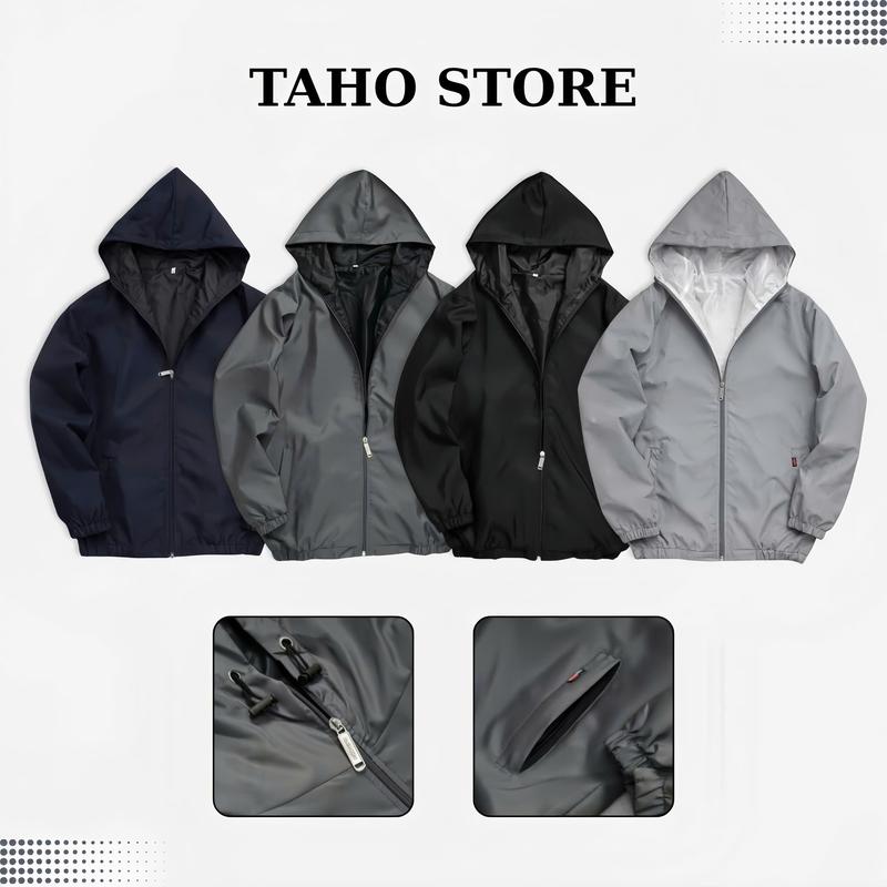  Áo Khoác Dù - Áo Gió 2 Lớp Nam Nữ Basic Nón To ,Cản Gió,Chống tia UV Cực Tốt. Menswear Jacket Có Túi 