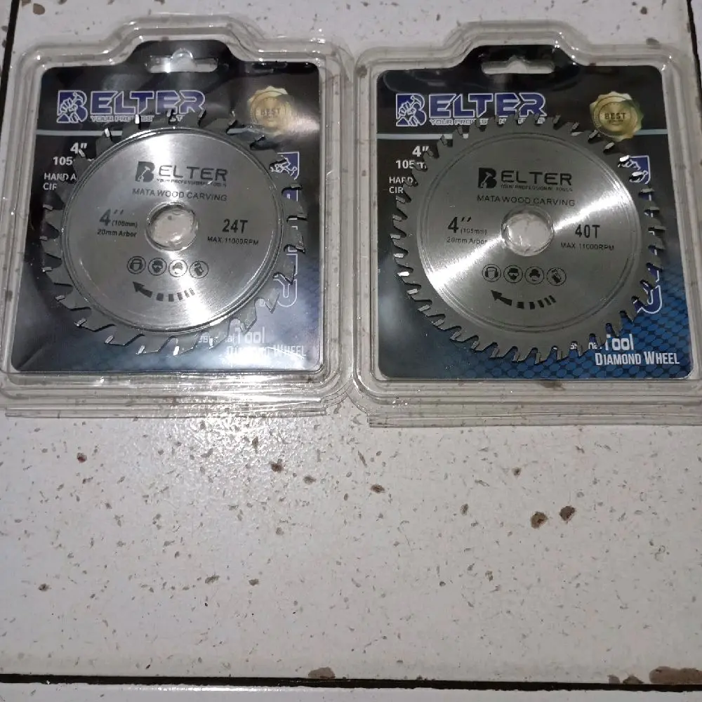 paket 2pcs mata gerinda belah dan potong kayu 4inch