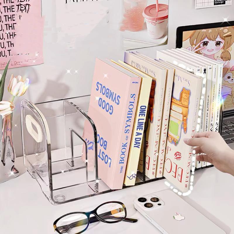 Giá Để Đồ  đựnġ Sách Để Bàn Acrylic Trong Suốt Hộp Bảo Quản Bút Giá Sách Văn Phòng Tài Liệu Sách Học Sinh Giá đựnġ
