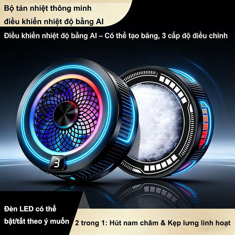 Quạt Tản Nhiệt iPhone/Android 2026 - Hút Nam Châm Làm Lạnh Sâu Màn Hình Số 3…