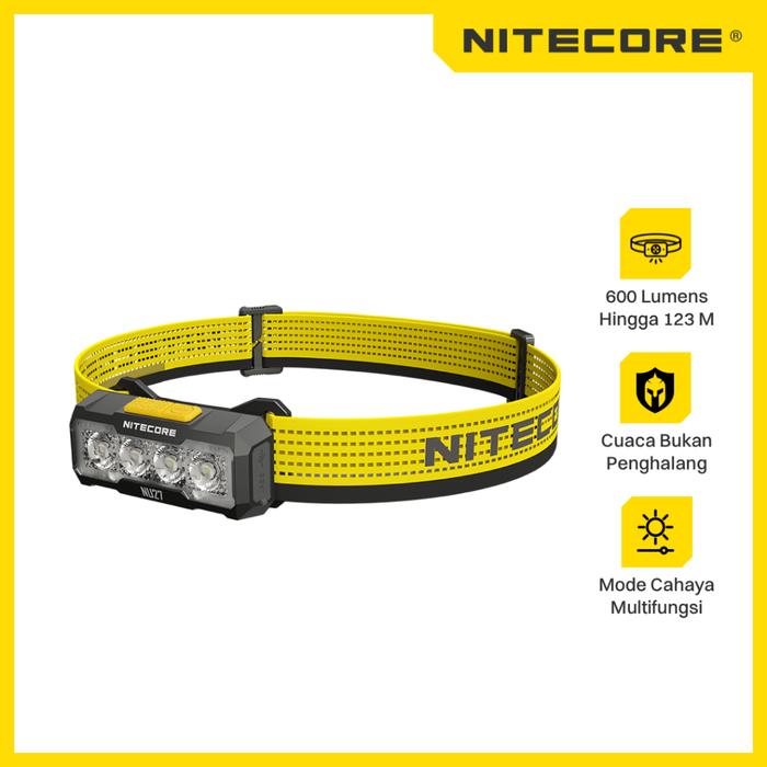Gambar NITECORE Senter Kepala Headlamp LED UHE 3in1 Color IP66 600lm 850mAh - NU27 dari Nitecore Indonesia Kota Administrasi Jakarta Barat Tokopedia