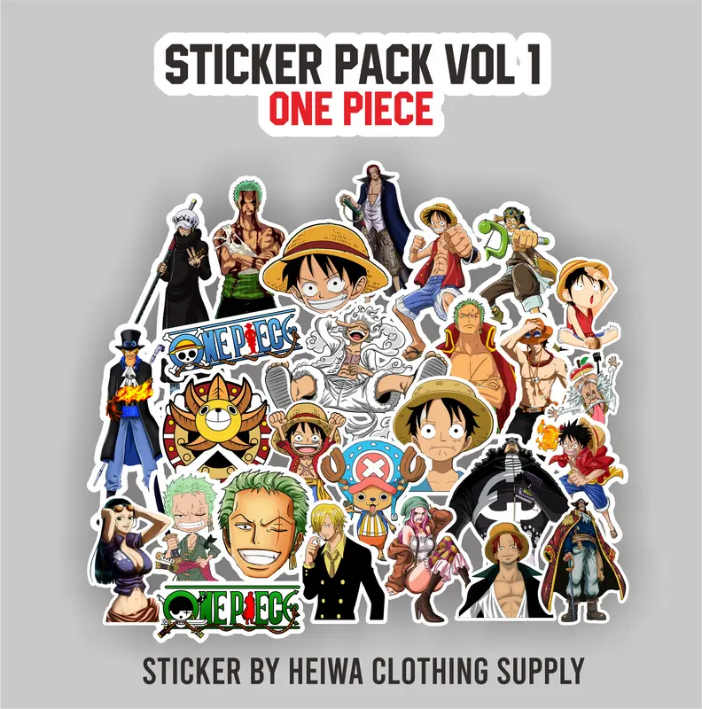 Stiker Anime One Piece Vol 1 Luffy Zoro Mugiwara Vinyl Premium Waterproof - Kertas 0