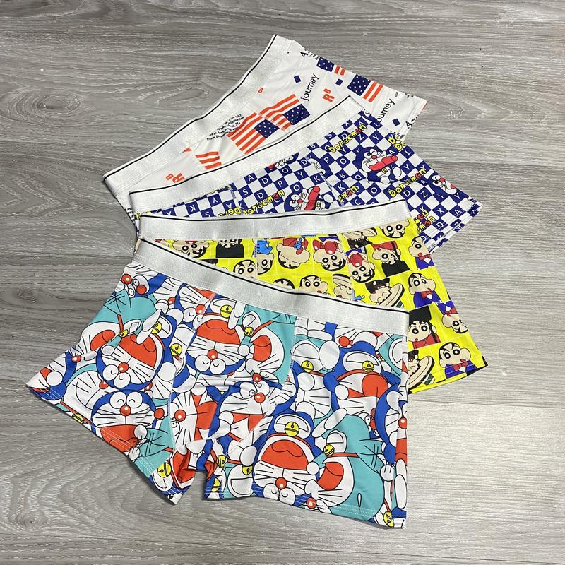  Combo Sét 4-5-6-7 Quần sịp đùi nam thun lạnh hoạt hình Kute - Doremon Shin Cờ 