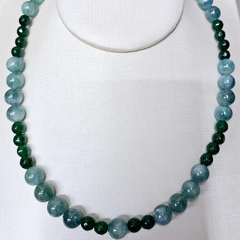 Necklet 88 - Green Kyanite & Green Agate Crystal Necklace For Men & Women, Fashion Accessory 4