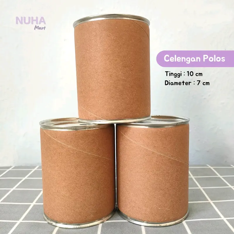 Celengan Polos Mini 10 x 7 cm Komposit Tanpa Sticker Buka Tutup Papertube Souvenir 3