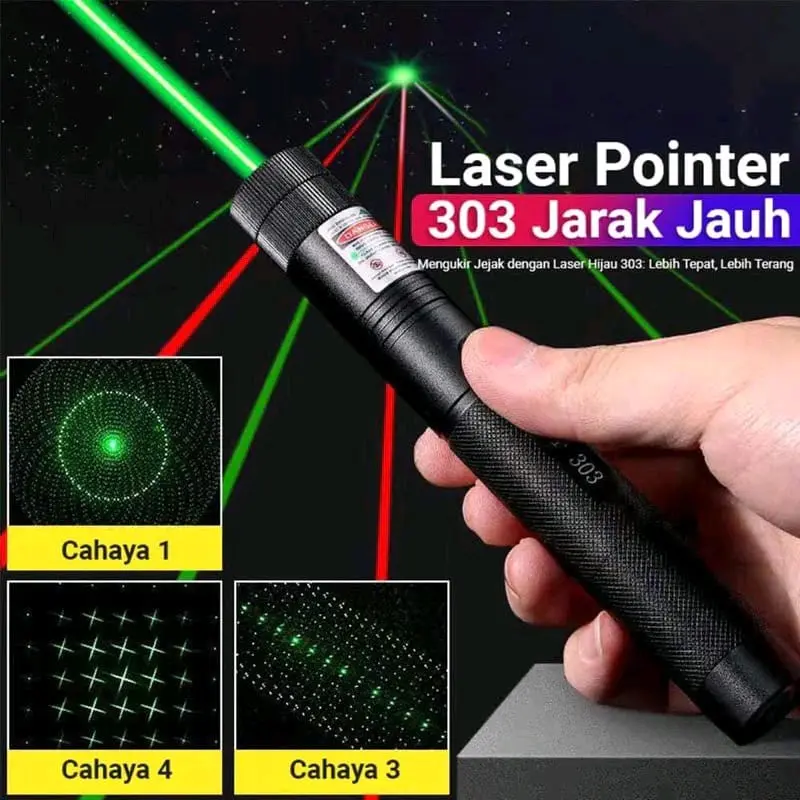 GREEN LASER POINTER 303 / GREEN LASER POINTER  CHARGER LAMPU LASER HIJAU POINTER 303