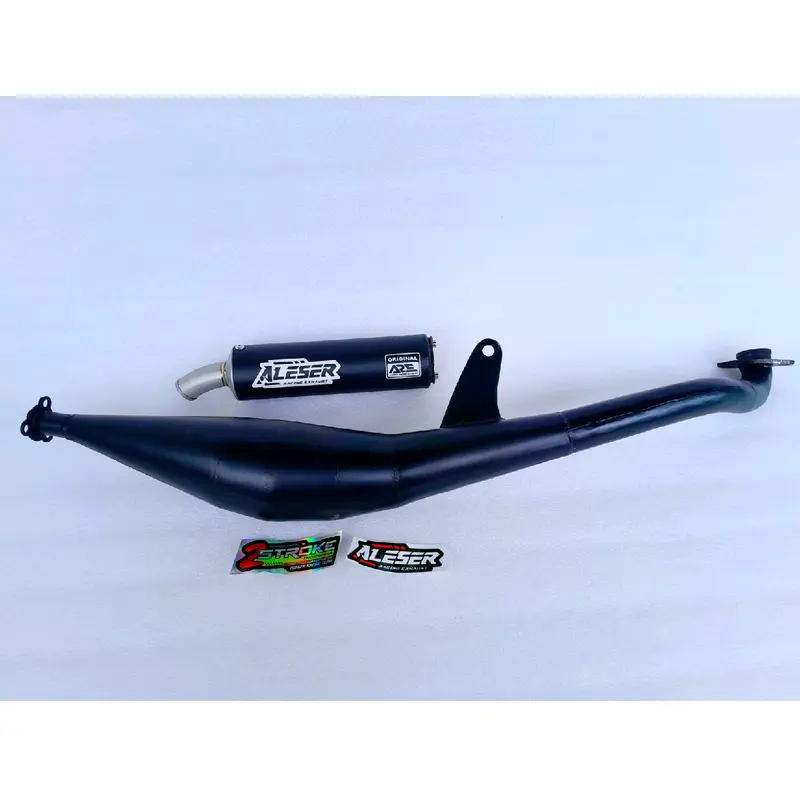 Knalpot Racing  Yamaha Alfa Model Kolong Samping Original ALESER  Powder Coating 1