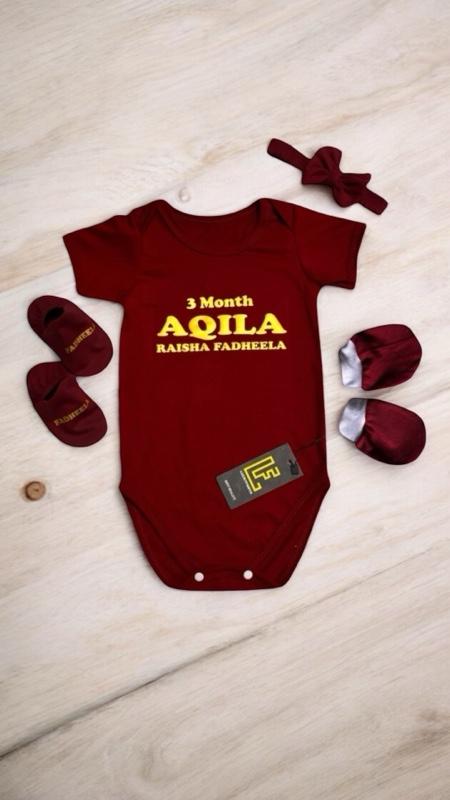Jumper Custom 1 Set Baju,Sepatu,Topi atau bando,Sarung Tangan Bahan Katun/Baju Bayi/Bodysuit Bayi