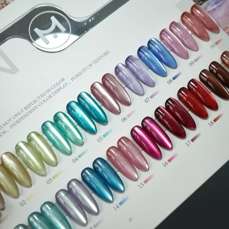 Set sơn mắt mèo Minayin 20 màu TẶNG BẢNG MÀU - hạt nhũ nhỏ mịn lấp lánh 15ml chai