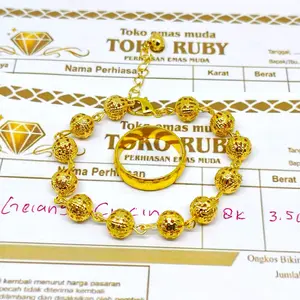 [FREE CINCIN] Gelang Bola Bola Perhiasan Cantik Anti Luntur Tahan Lama