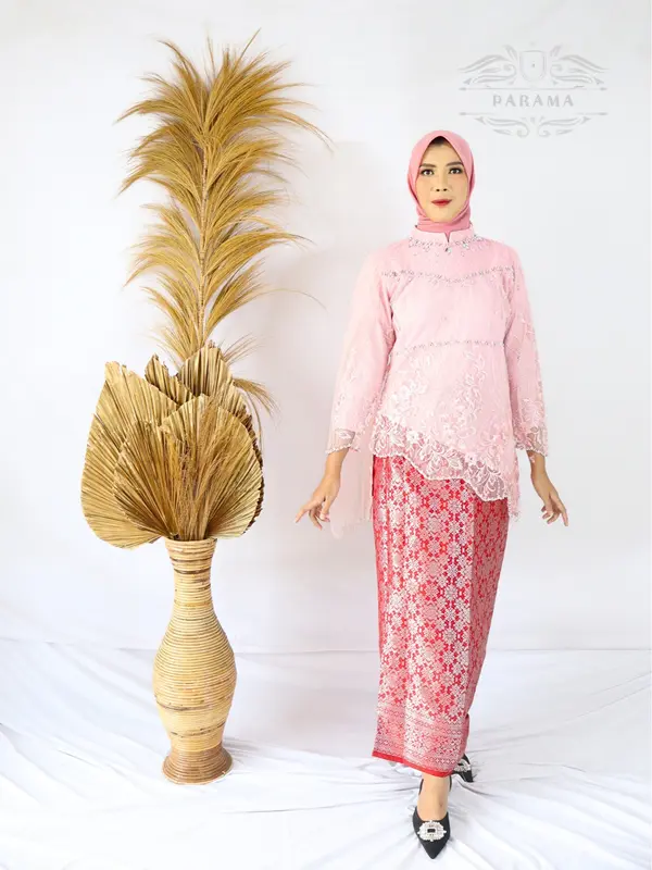 Baju Kebaya Brukat Wanita Bilqis SERONG 001 One Set   Kondangan Payet 5