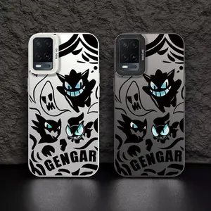 Casing hp  OPPOA54(4G)-GW Shell perak berwarna case Pok é mon gengar Hantu Hitam Corak kartun penjualan panas Kasus telepon pria