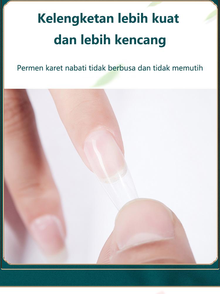 Product Introduction of [COD]Set manikur tumbuhan alami perekat tempelan kuku sealant lem dasar cat kuku buram temper lem cat kuku 7
