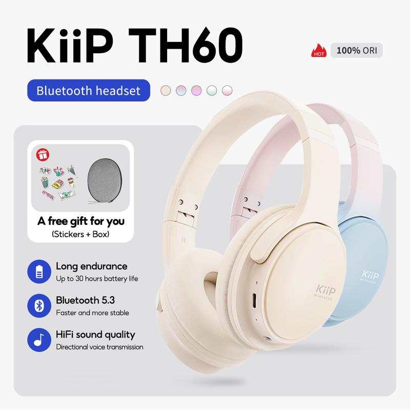 KiiP Wireless TH60 Headphone Bluetooth Wireless Headset Earphone TikTok  Shop
