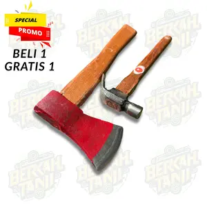 Paket Promo Kampak Kayu Dan Palu Full Baja Harga Murah Kapak Tulang Super Tajam Palu Kambing Baja Asli Alat Tukang