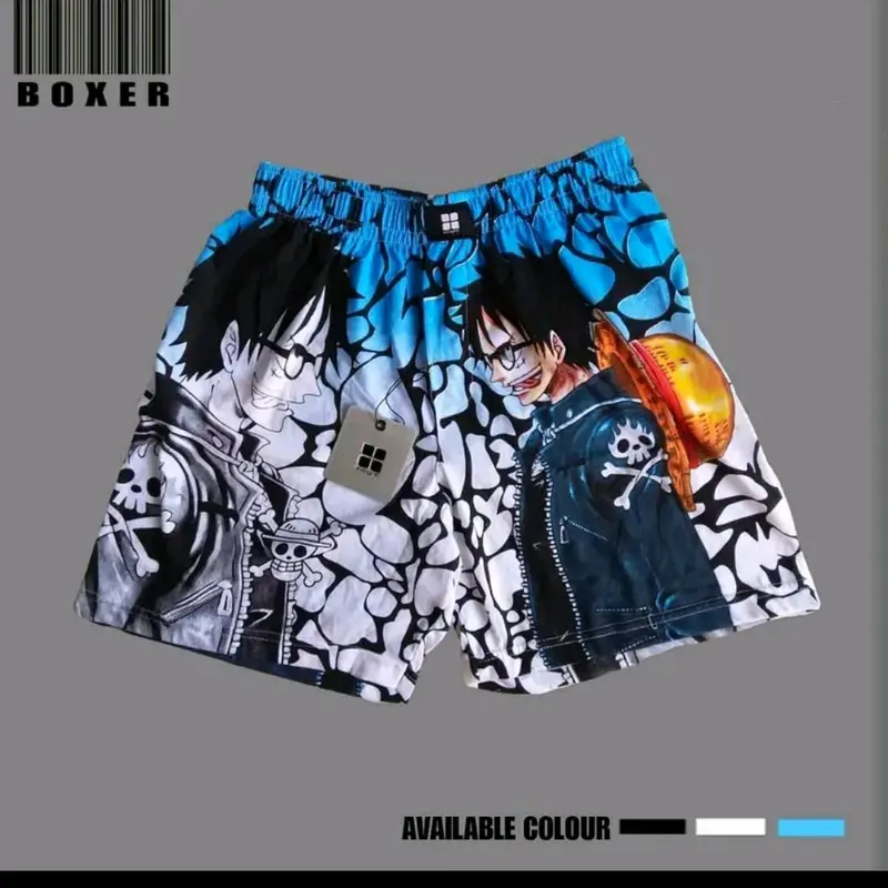 BOXER CELANA PENDEK SULFING. Pria Motif  Printing Combed Lembut Shorts Panjang 5