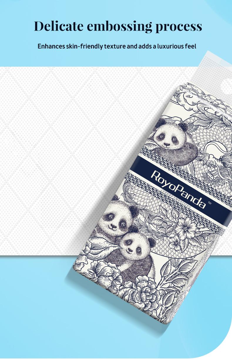 Product Introduction of [5 PCS]ROYO PANDA Tissue Hanging Tissue Soft Deluxe Tissue Facial Tissue Cheerful Tissue Comfortable Tissue Hanging Tisu 5000 Sheets 4 Lapis, 5 Pek 140*170mm, 1000 Helaian 13