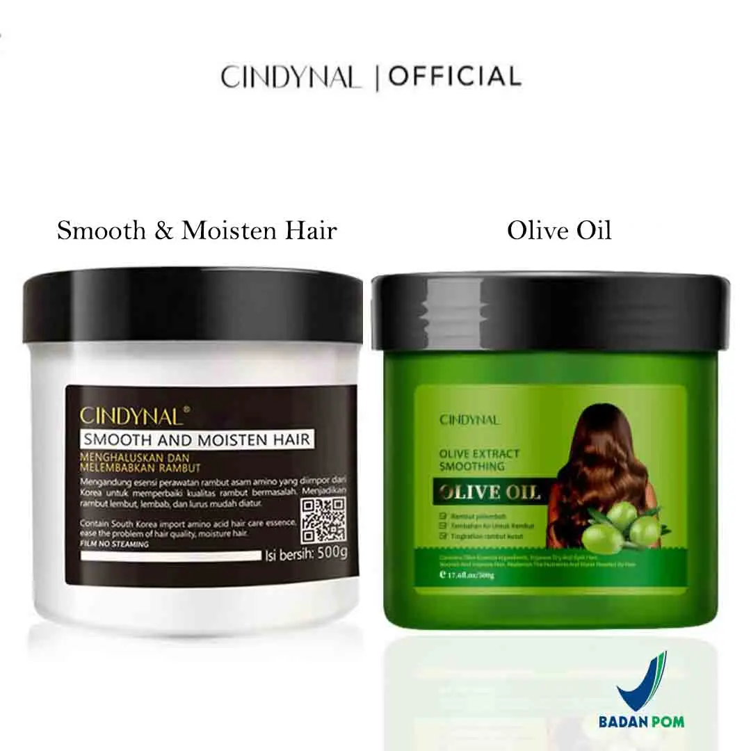 BPOM APPROVED!! CINDYNAL Smooth And Moisten Hair Film No Steaming / Masker Rambut Treatment / Creambath Hair Mask Pelurus Rambut Tanpa Catok Bersihkan Conditioner