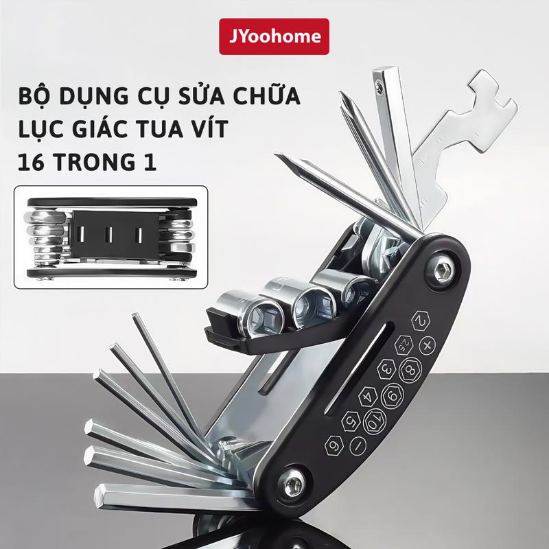 Bộ Lục Giác Dụng Cụ Sửa Chữa 16 Trong 1 Tua Vít Đồ Sửa Xe Đạp Cầm Tay Thép Cao…