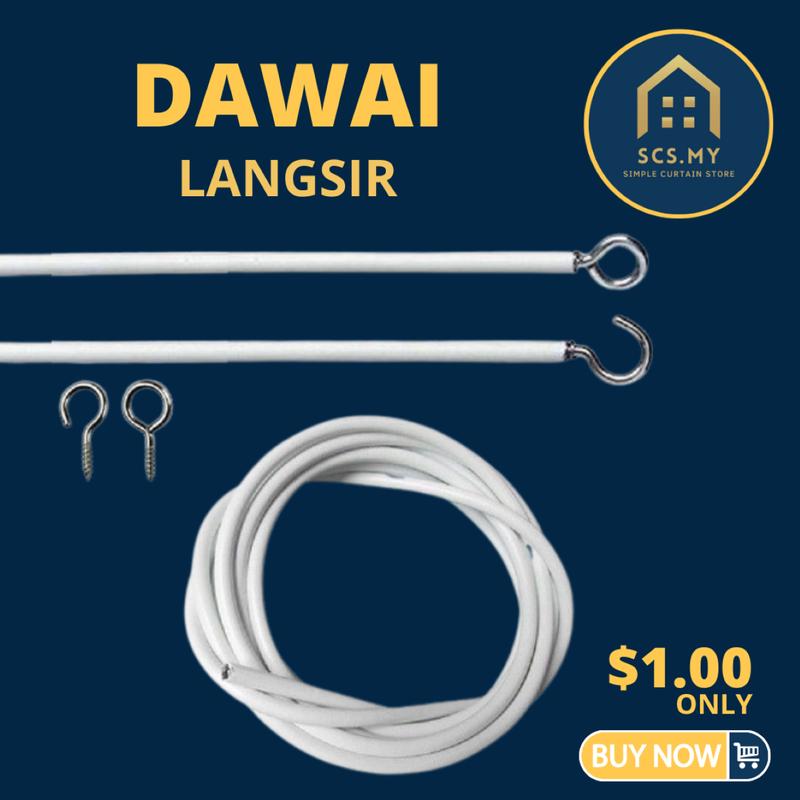 SCS Curtain Ready Stock!!! Random color - Dawai/ Spring Langsir ...
