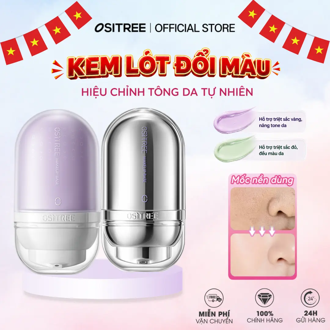 [HOT] OSITREE Kem lót đổi màu – Nâng tông da tự nhiên, làm đều màu da, dưỡng ẩm che khuyết điểm, nhẹ như không khí, giúp da căng bóng mịn màng 25g [Thanh Toán Khi Nhận Hàng]