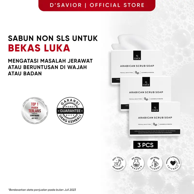 GET 3 Arabican Scrub Soap D'Savior - (Special Live Only) 3