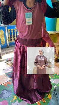 Product Review of FIT XL-XXL (dress-cradenza) luna • luna dress bahan cradenza premium - dress shimmer terbaru - tidak menerawang from a**🦋 0