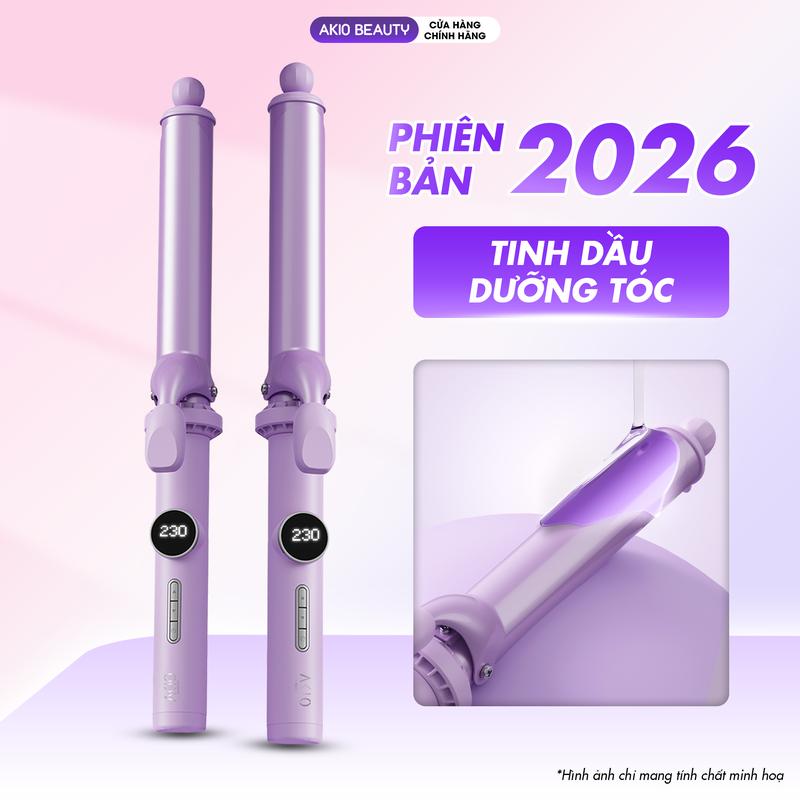 Máy uốn tóc truyền thống AKIO FANCY tạo kiểu tóc chuyên nghiệp, lớp phủ tinh dầu thực vật bảo vệ tóc