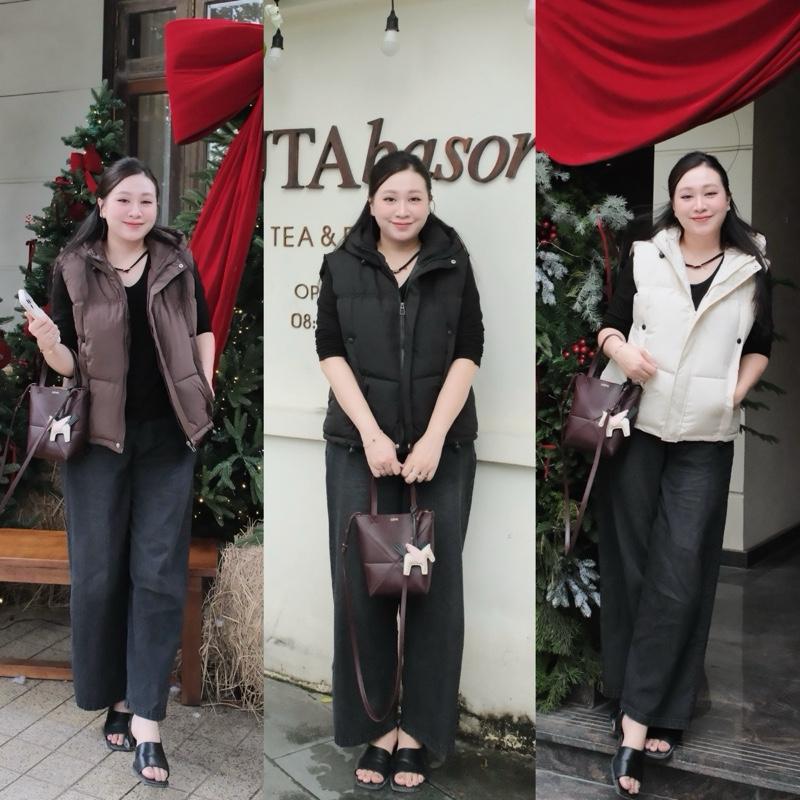 Áo gile phao cúc 3 màu 2025 bigsize nữ 21606 Top