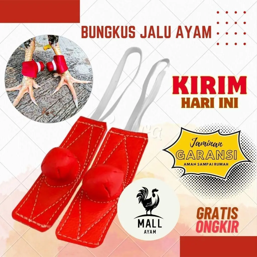 AYAM MALL Bungkus Pelindung Jalu Kaki Ayam Tarung Bangkok Sarung Bahan Kaleb Pembungkus Jalu Taji Kaki Ayam Laga Aduan Bangkok Tutup Jalu Ayam